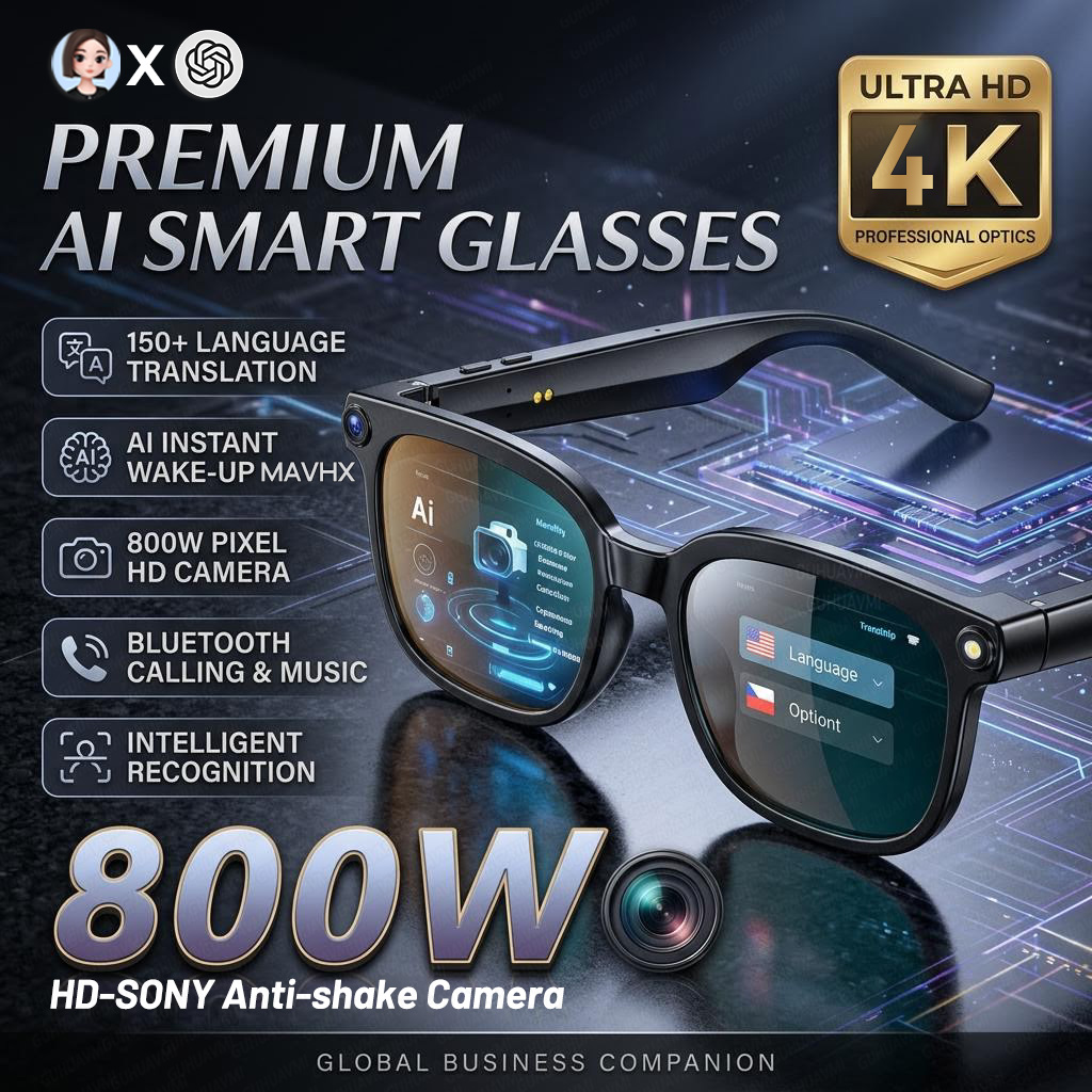 Photography Unit - 2026 4K 8MP Smart Glasses Men