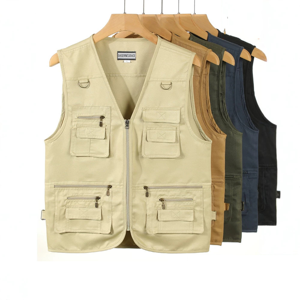 Photography Vest - Men's Multi Pocket Workwear Vest Outdoor