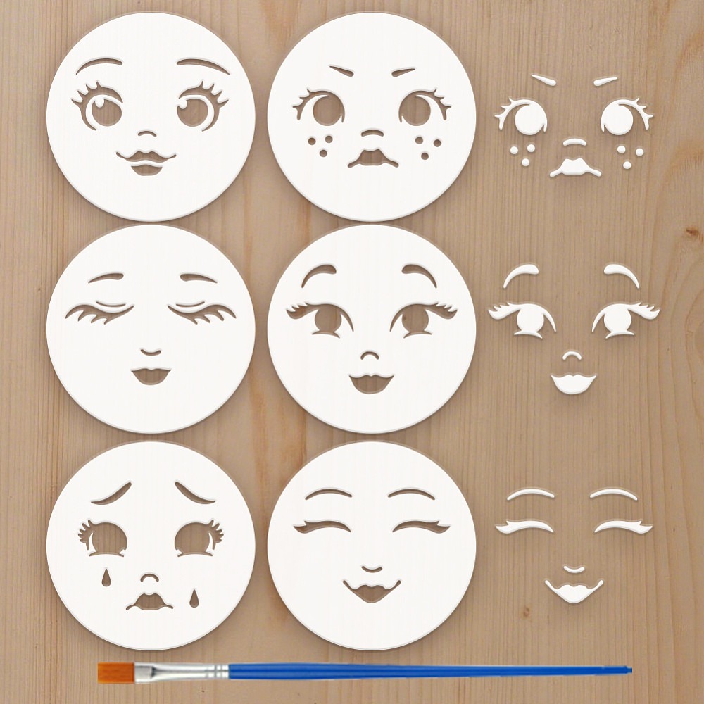 Photography Techniques - Face Expression Stencils with a Brush