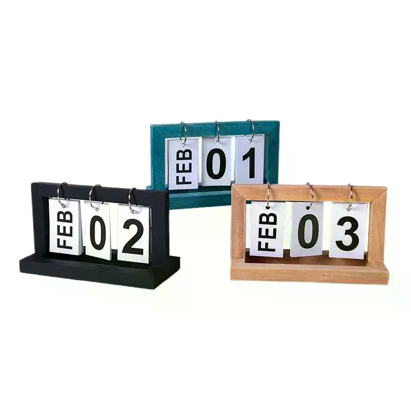 Perpetual Calendar Wooden Flip - Photography Date ulasan dan harga