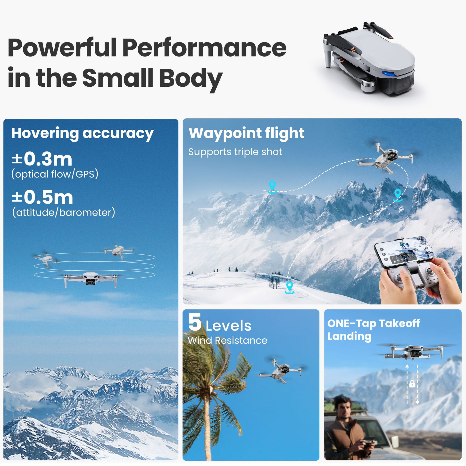 4K HD Aerial Drone, RC Quadcop - Photography High Key ulasan dan harga