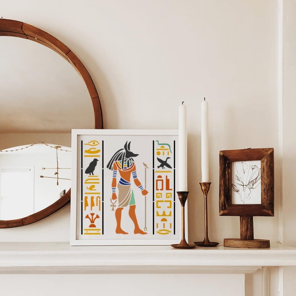 4 PCS Egyptian Symbols Stencil - Photography Techniques ulasan dan harga