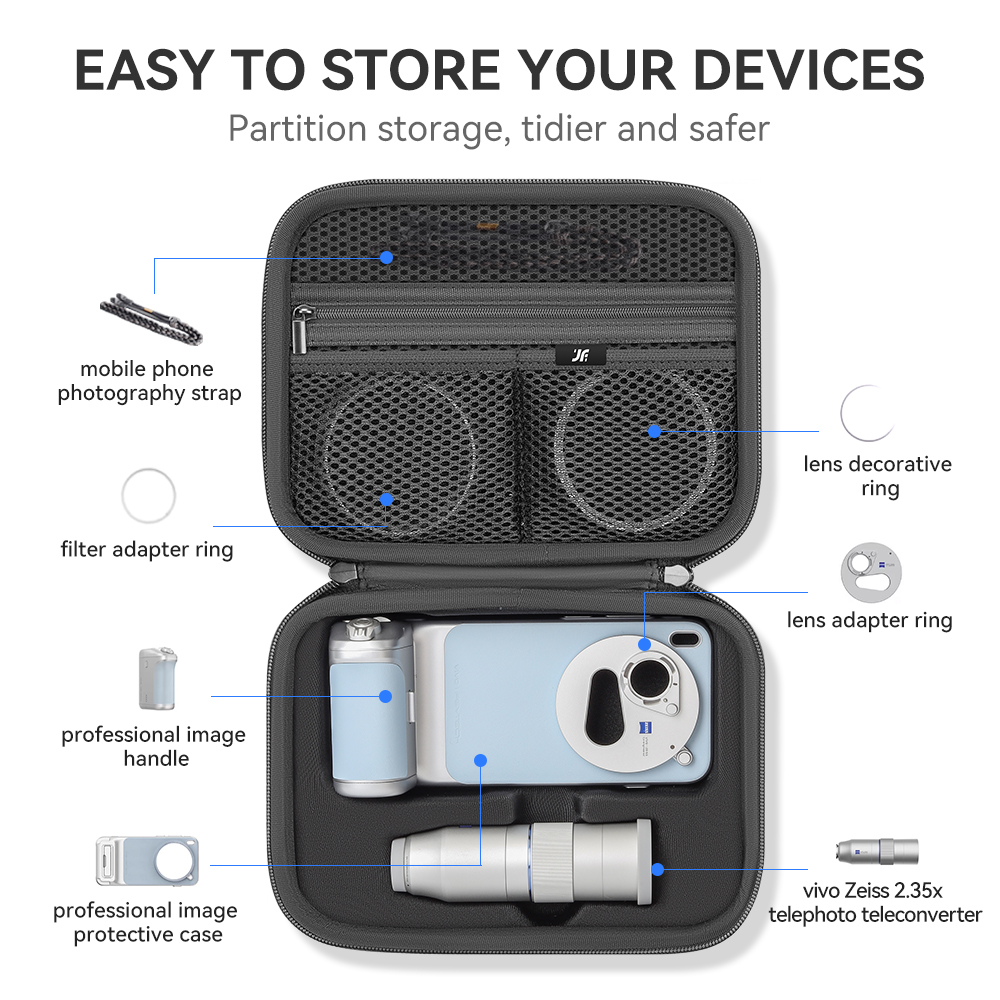 XFJI Carrying Case PU Leather  - Photography Kit Vivo X300 ulasan dan harga