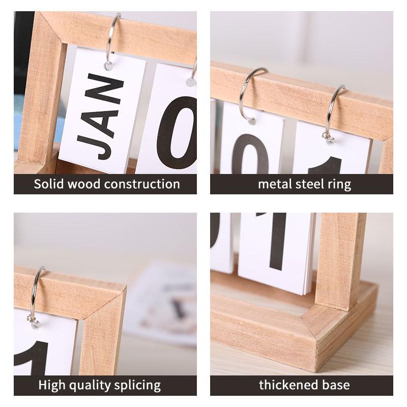 Wooden Perpetual Calendar Flip - Photography Date ulasan dan harga