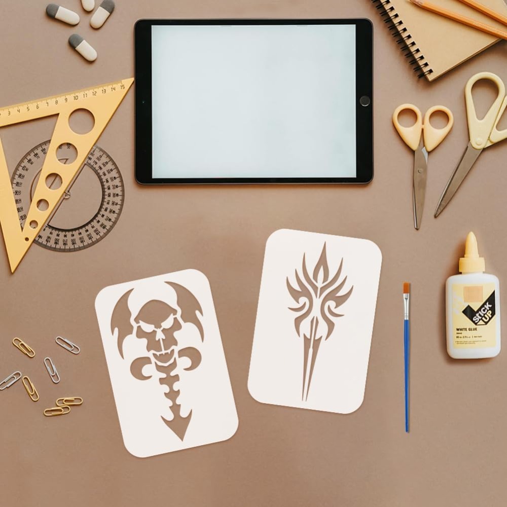 9PCS Tattoo Pattern Stencil fo - Photography Techniques ulasan dan harga