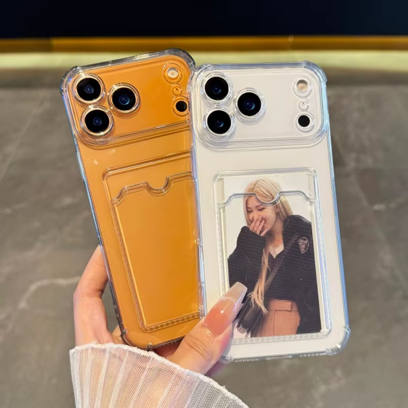 Transparent Card Slot Holder C - Lens Case Pouch ulasan dan harga