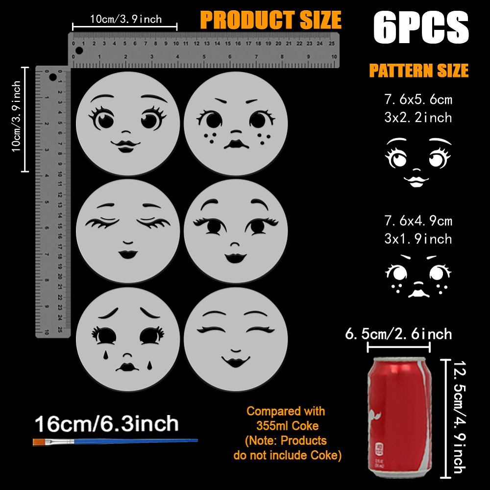 Face Expression Stencils with  - Photography Techniques ulasan dan harga