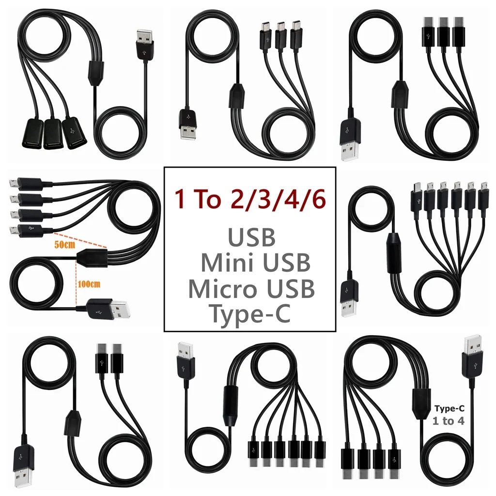 Type-C 1 To 4 6 Port Type C US - Photography Date ulasan dan harga