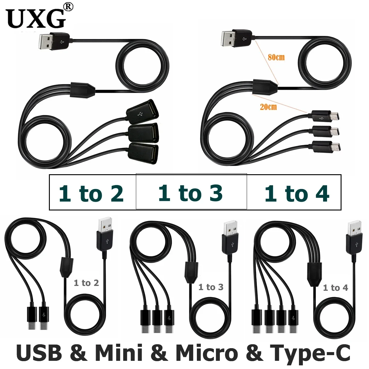Type-C 1 To 4 6 Port Type C US - Photography Date ulasan dan harga