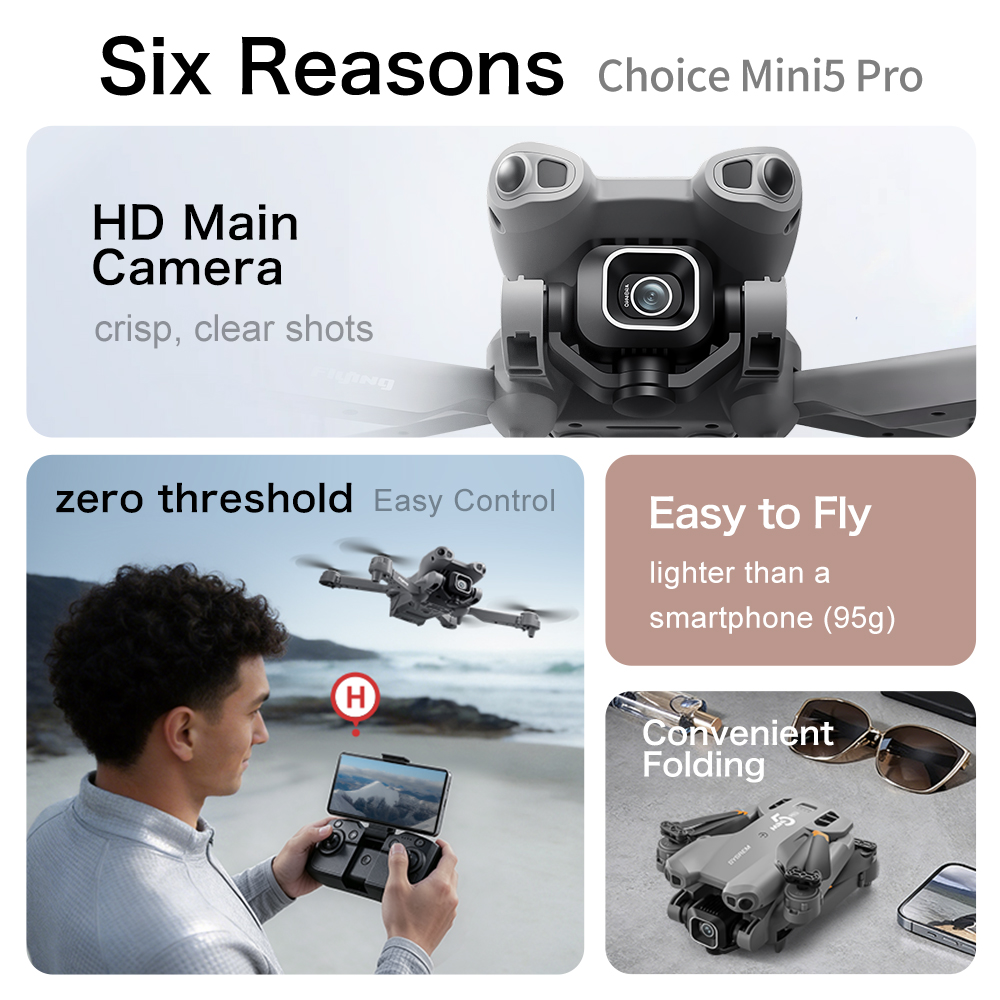 Mini5 Pro Foldable Aerial Phot - Photography High Key ulasan dan harga