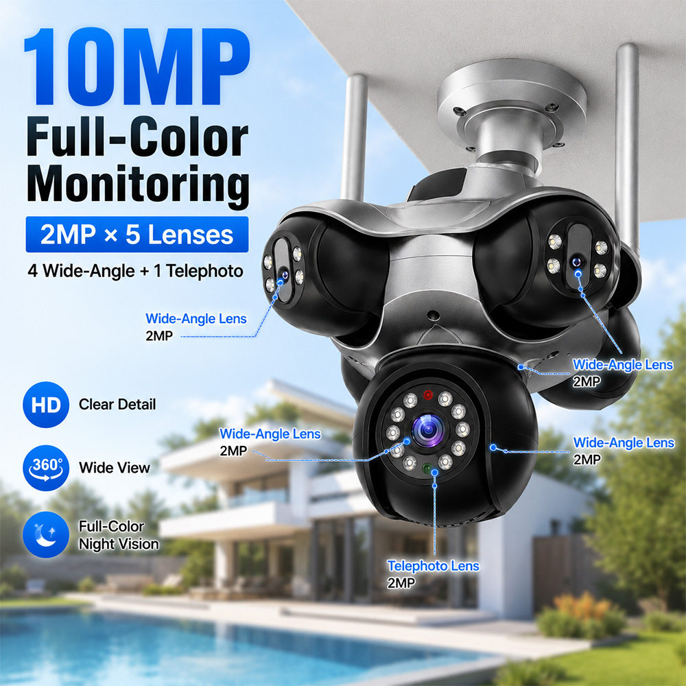 10MP Wi-Fi PTZ IP Outdoor Secu - Photography Close Up ulasan dan harga