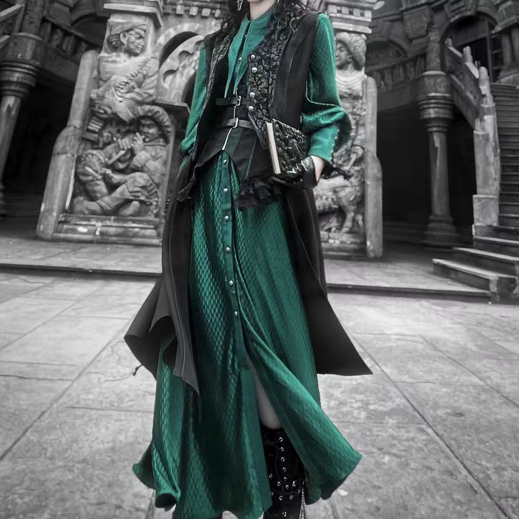 Dark Black Gothic Style Lolita - Photography Vest ulasan dan harga