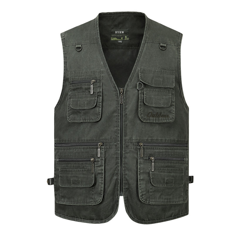 Men Vest Waistcoat Multi-pocke - Photography Vest ulasan dan harga