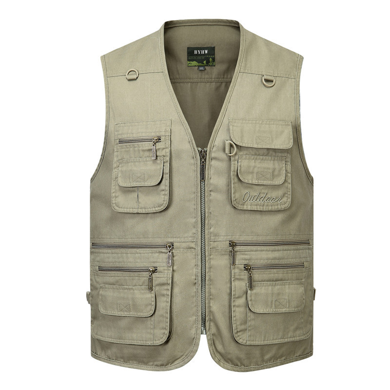 Men Vest Waistcoat Multi-pocke - Photography Vest ulasan dan harga
