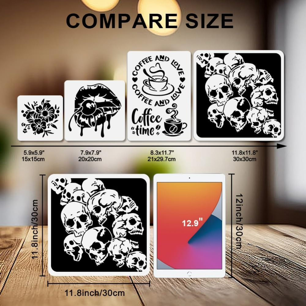 Skull Background Stencil Skull - Photography Techniques ulasan dan harga