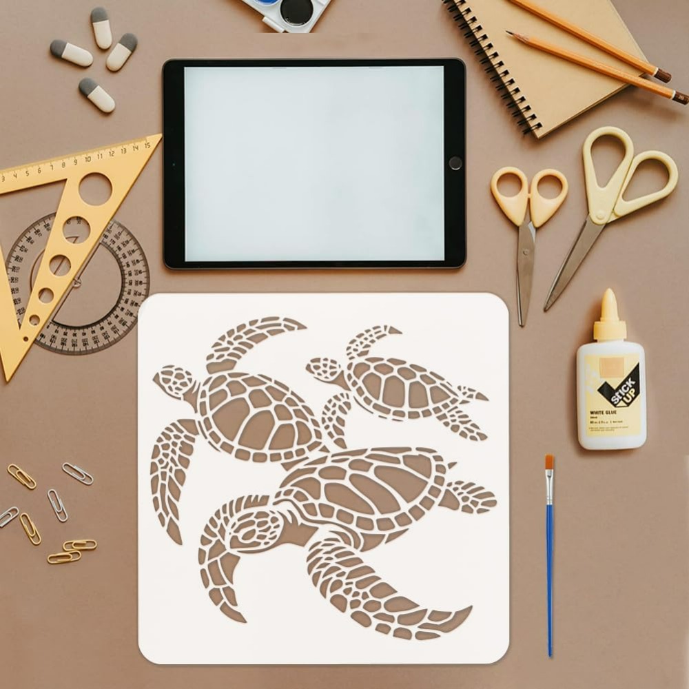 Turtles Stencil for Painting w - Photography Techniques ulasan dan harga