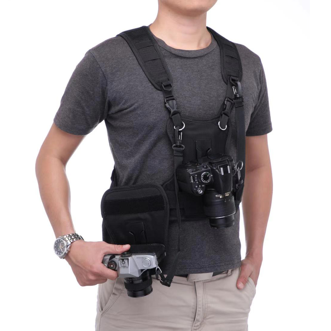 Carrying 2 DSLR Camera Double  - Photography Vest ulasan dan harga