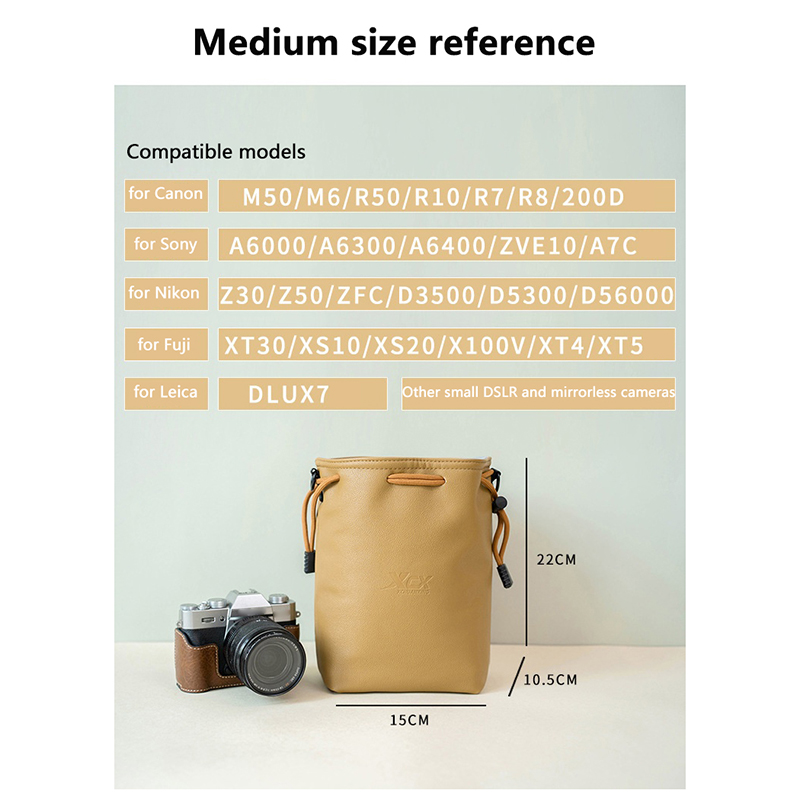 Camera Bag For Canon Nikon Fuj - Lens Case Pouch ulasan dan harga